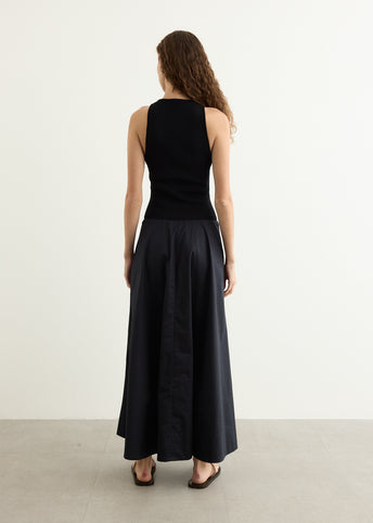 Knit Bodice Asymm Dress