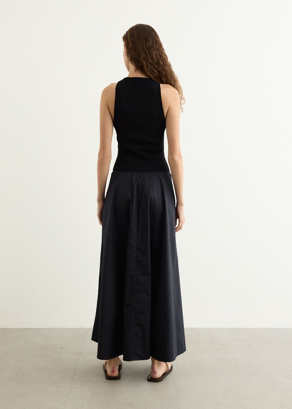 Knit Bodice Asymm Dress
