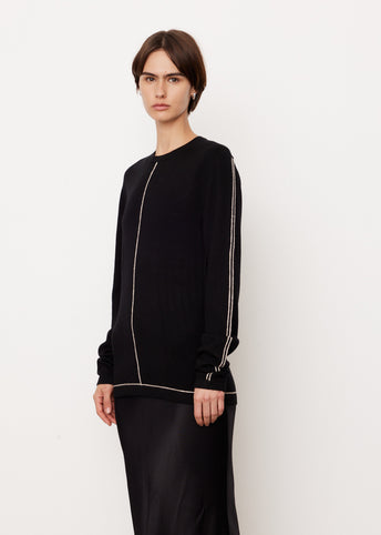 Contrast Layering Knit Sweater
