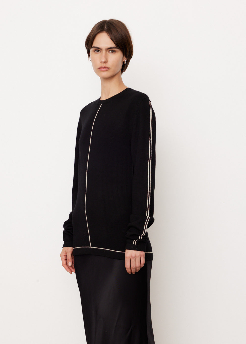 Contrast Layering Knit Sweater