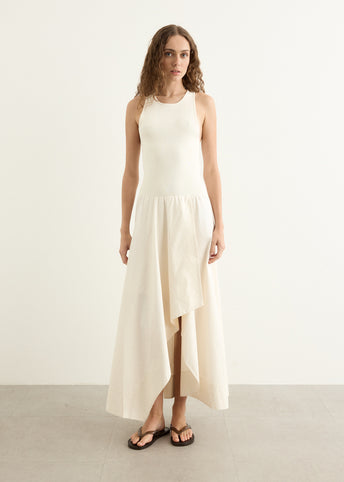 Knit Bodice Asymm Dress