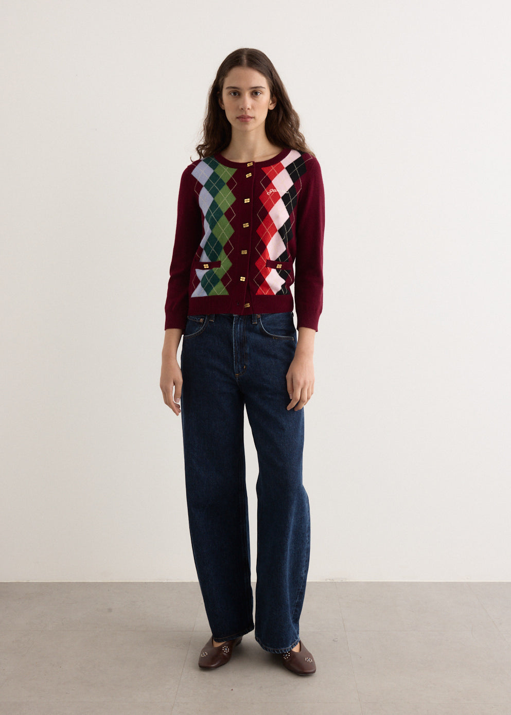 Cashmere Wool Mix Cardigan