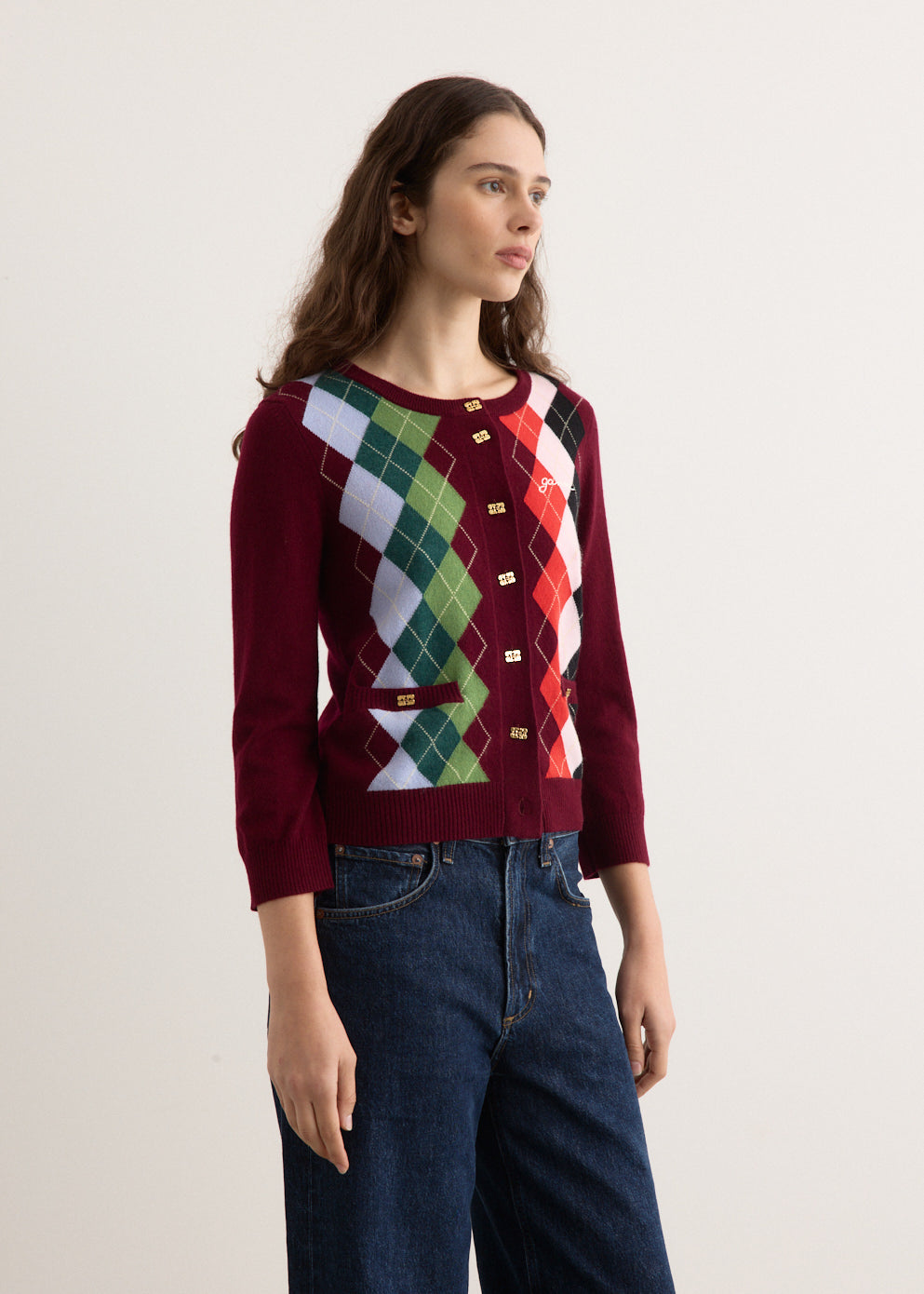 Cashmere Wool Mix Cardigan