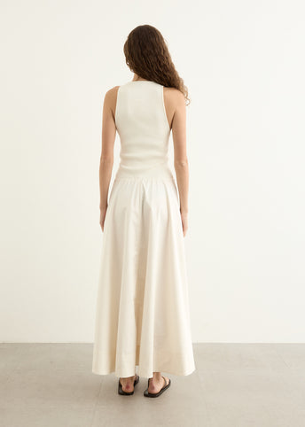 Knit Bodice Asymm Dress