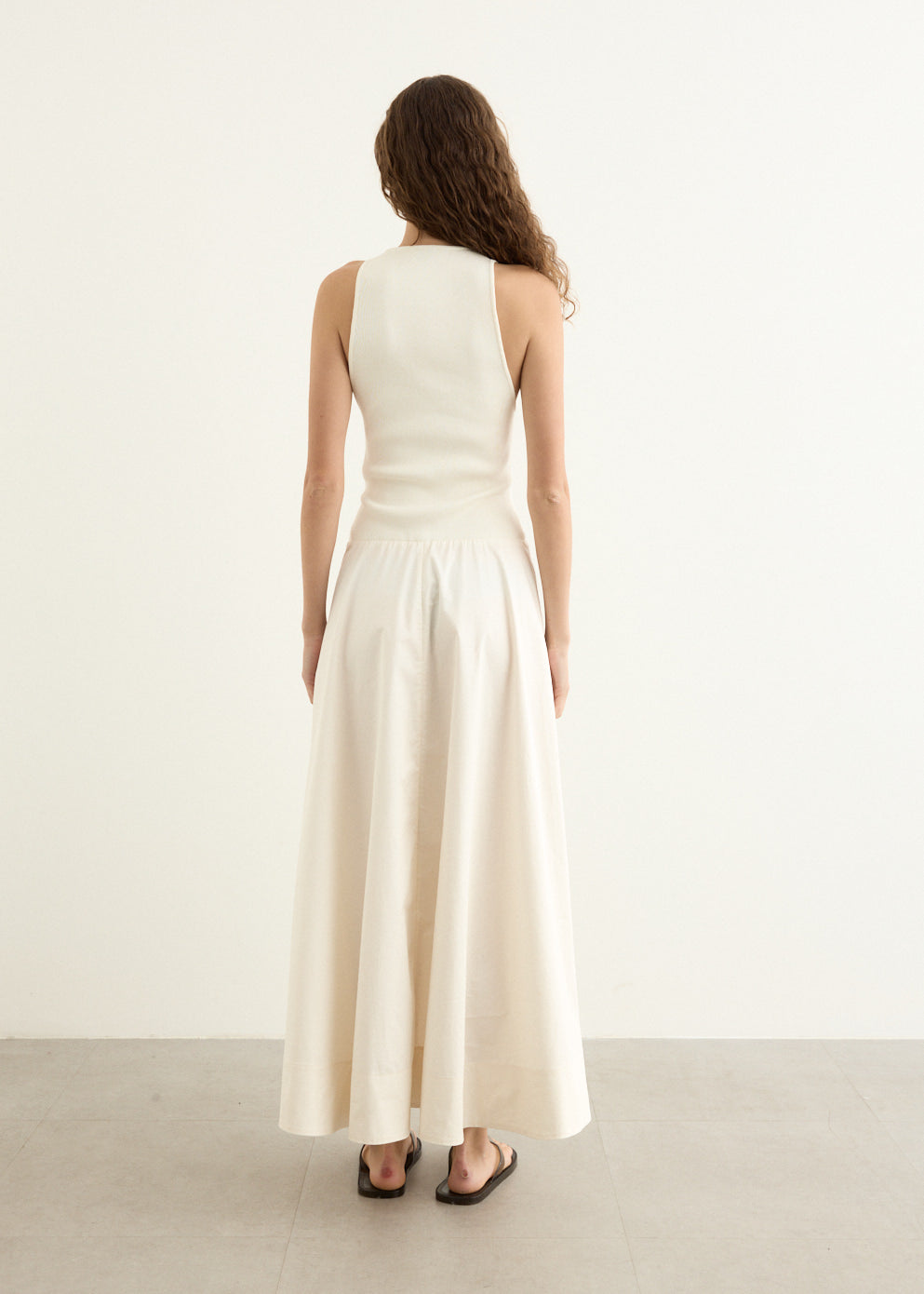Knit Bodice Asymm Dress