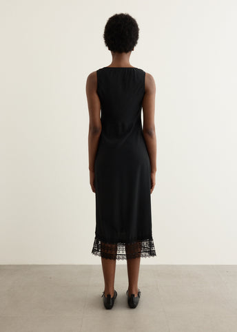 Scoop Neck Slip Dress With Trim