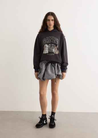 Isoli Oversize Animals Crop Hoodie