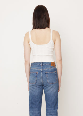Logo Pointelle Cami Tank