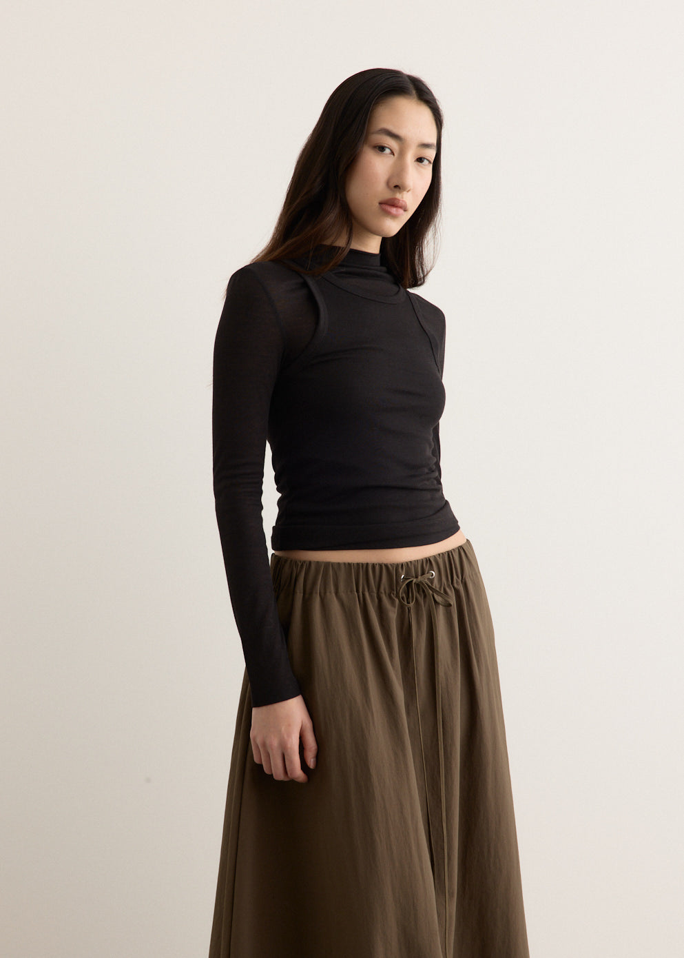 Shade Double Layer Long Sleeve Top