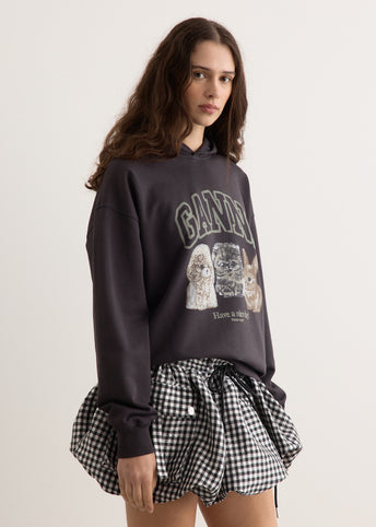 Isoli Oversize Animals Crop Hoodie