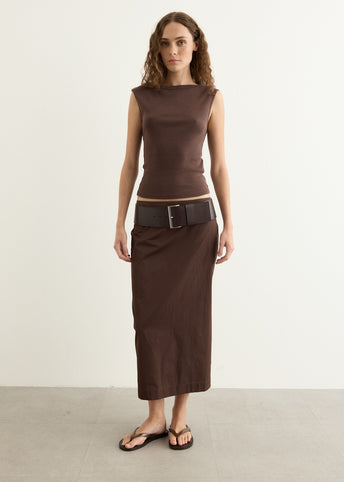 Paper Taffeta Column Skirt