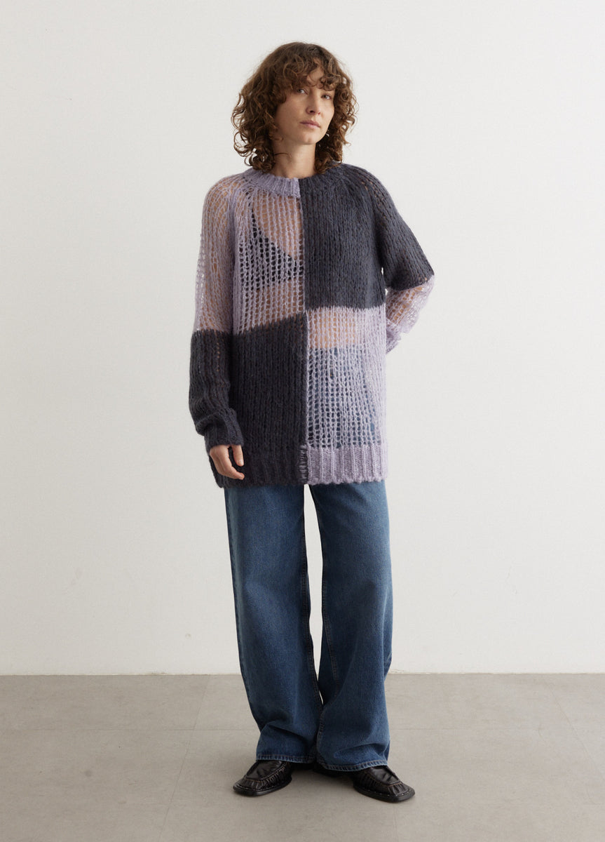 トップス AURALEE 24AW MOHAIR KNIT CARDIGAN 3 Navy Mohair