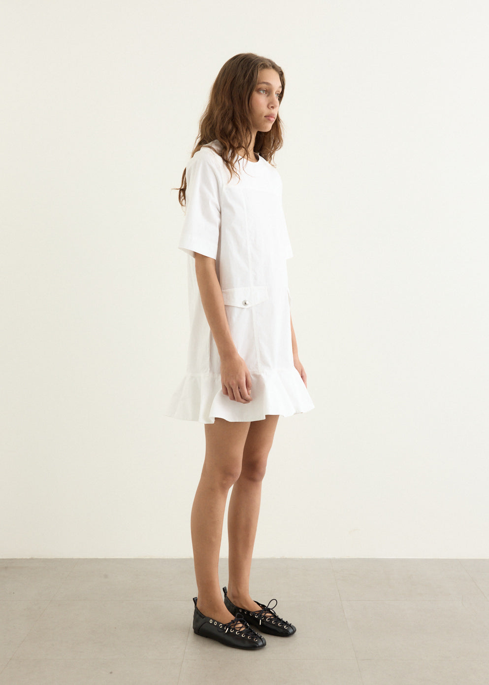 Stretch Cotton Mini Dress