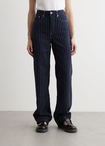Sashiko Stitch Denim Pants