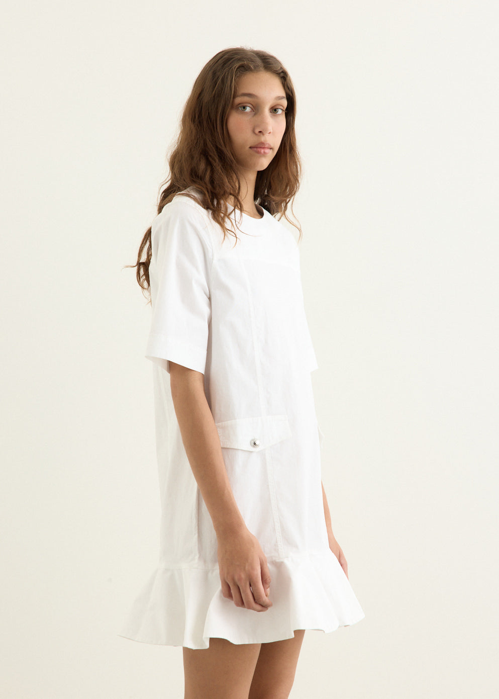 Stretch Cotton Mini Dress