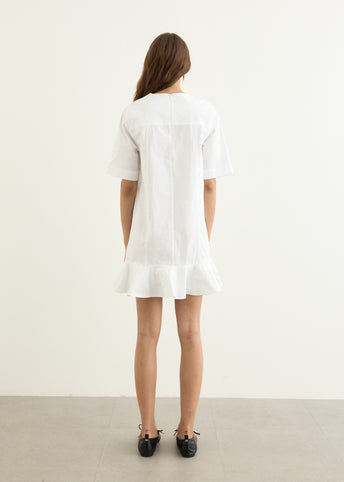 Stretch Cotton Mini Dress