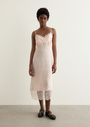 Slip Dress With Deep Lace Trim