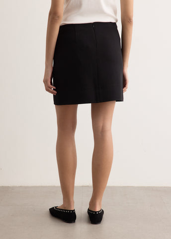 Crepe Mini Skirt