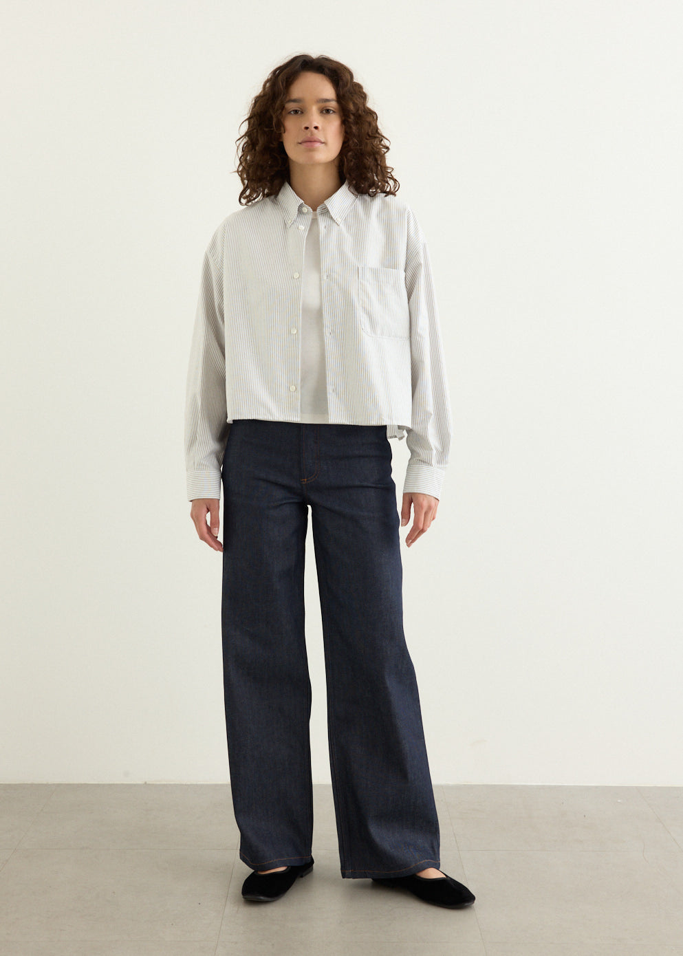 Sophia Button Down Logo Shirt