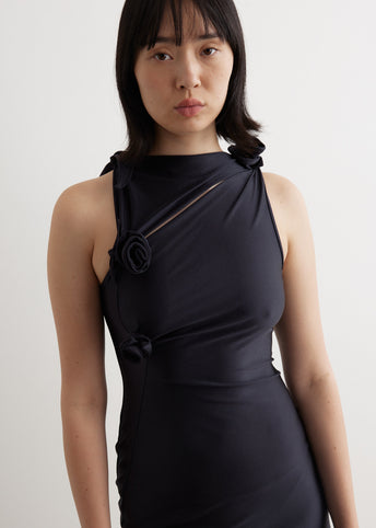 Asymmetric Flower Gown