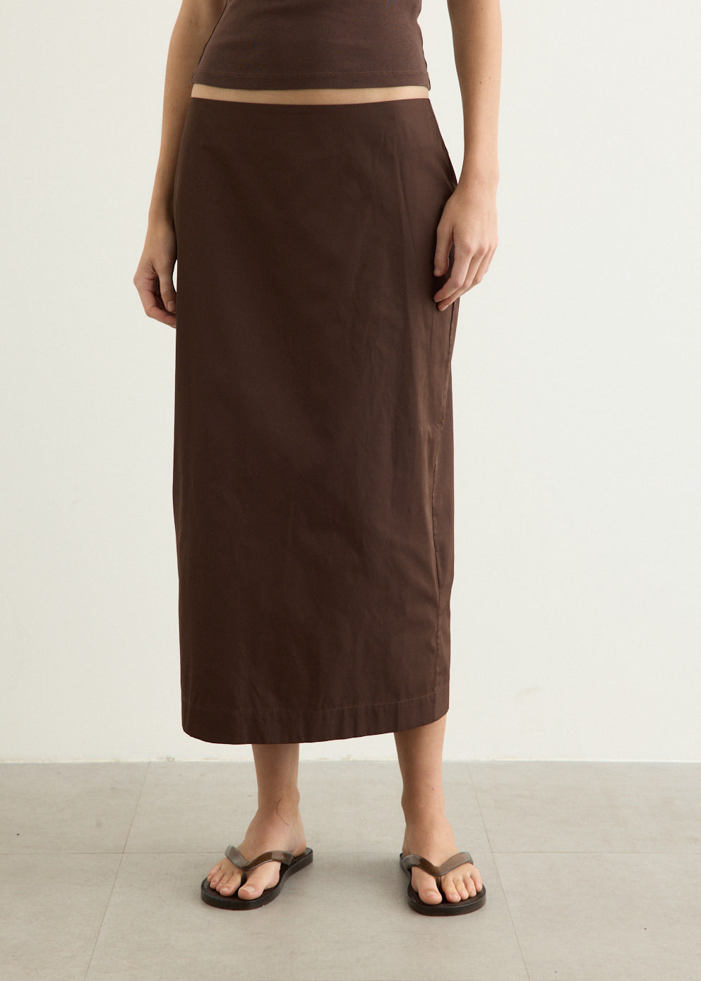 Paper Taffeta Column Skirt