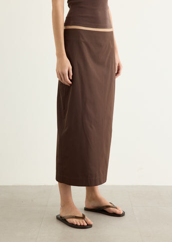 Paper Taffeta Column Skirt