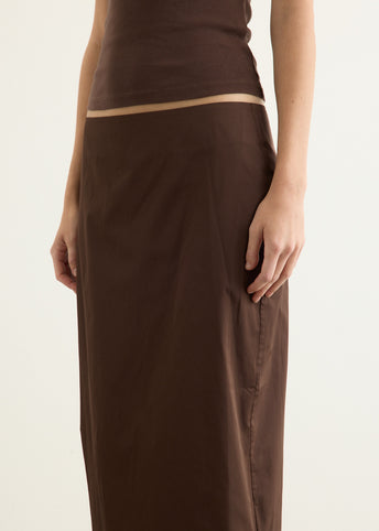 Paper Taffeta Column Skirt