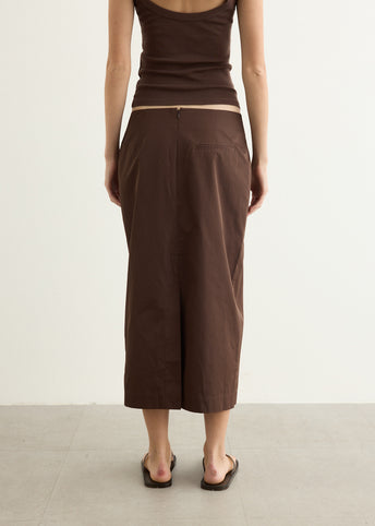 Paper Taffeta Column Skirt