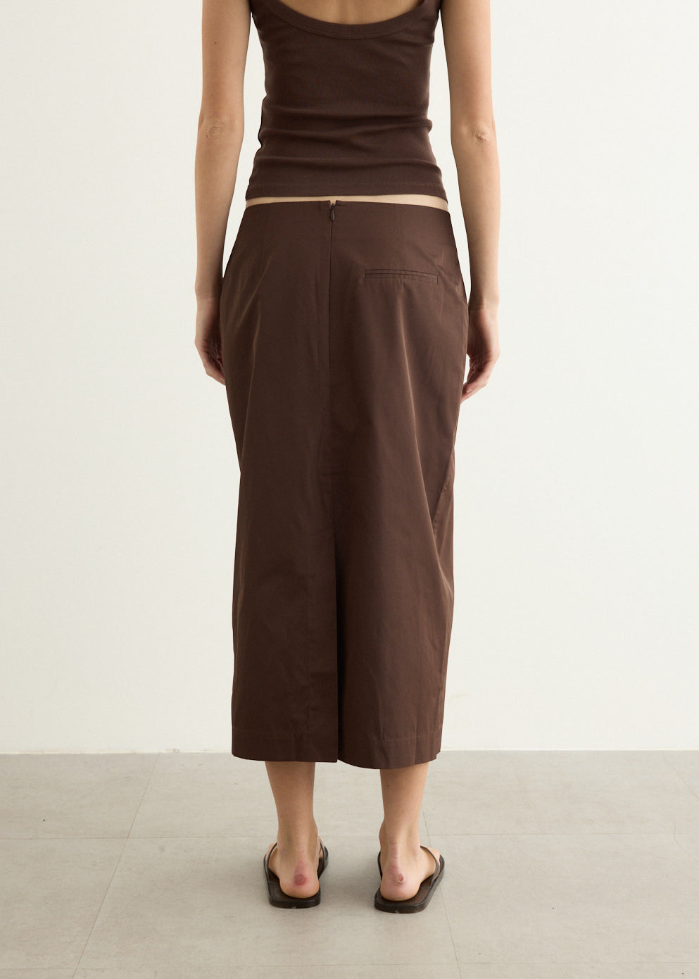 Paper Taffeta Column Skirt