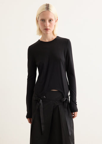 Easy Long Sleeve T-Shirt With Bow Tails