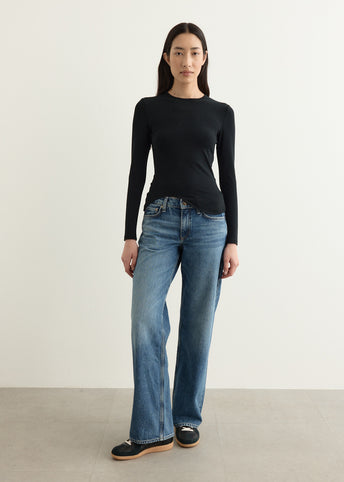Saige Low Rise Full Relaxed Straight Jeans
