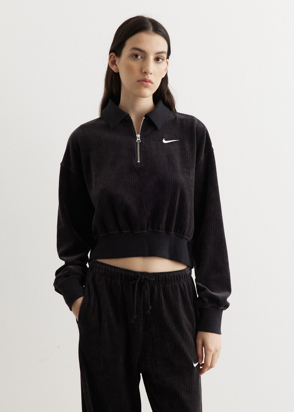 Velour 1/4 Zip Top