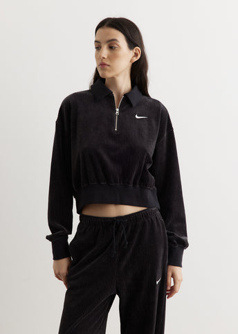 Velour 1/4 Zip Top