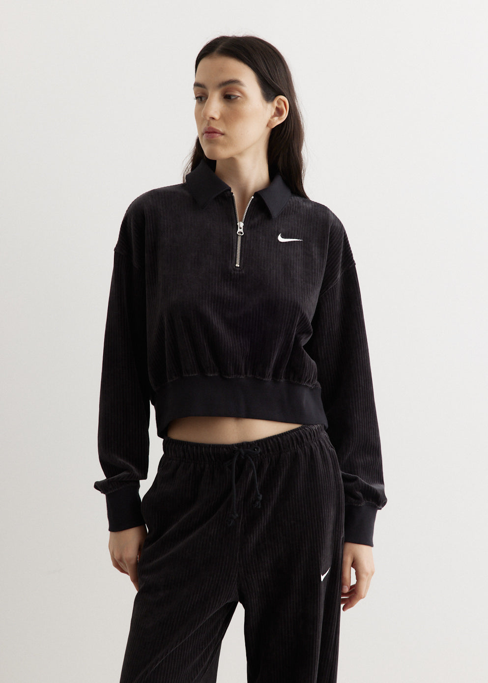 Velour 1/4 Zip Top