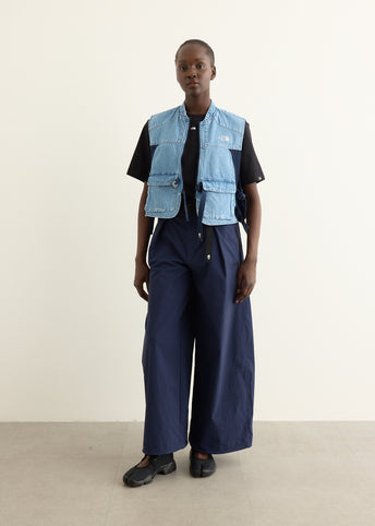 Women's Modular Cropped Denim Vest