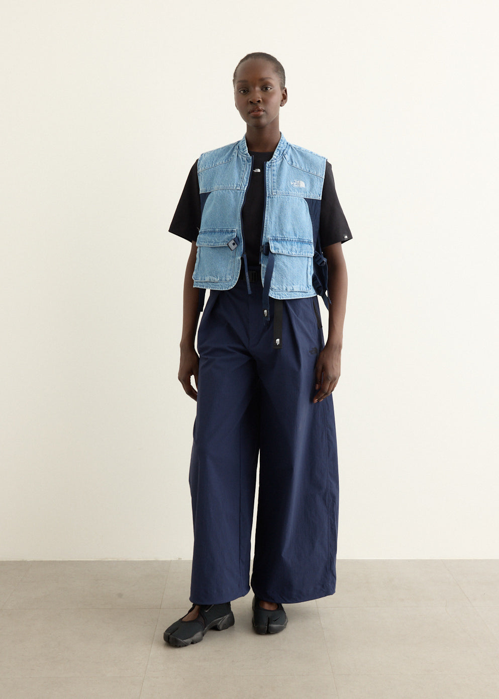 Women's Modular Cropped Denim Vest