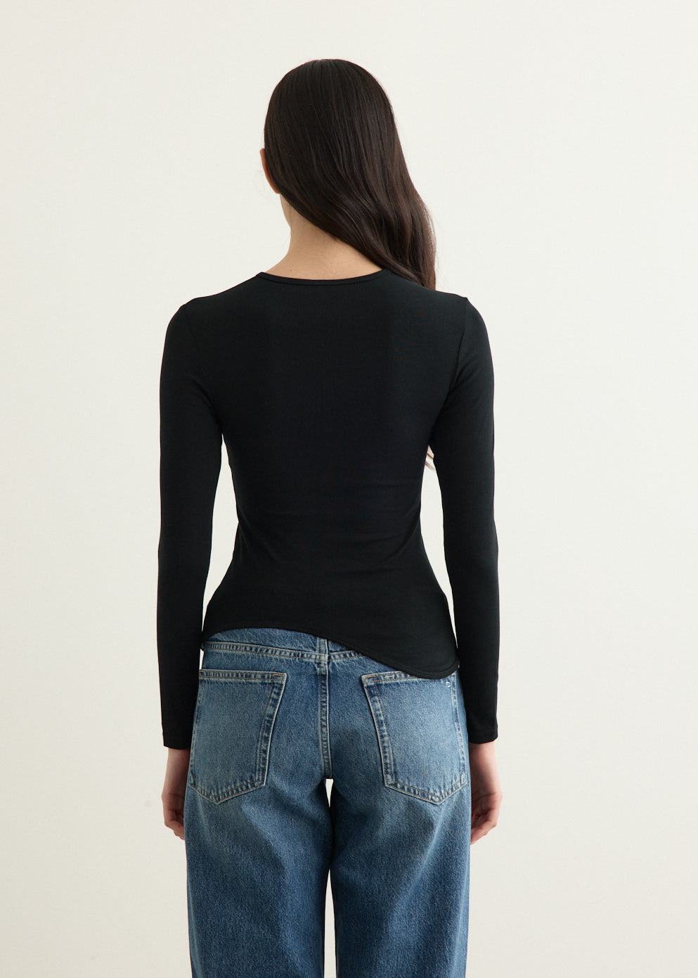 Ying-Yang Long Sleeve Top