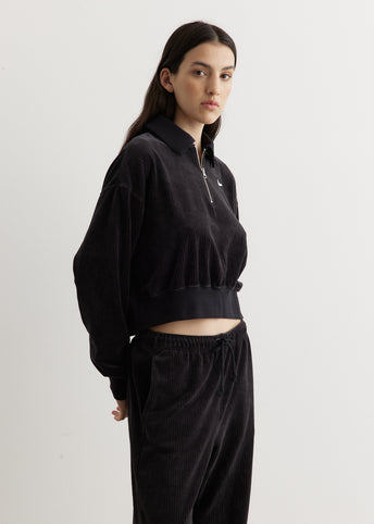 Velour 1/4 Zip Top