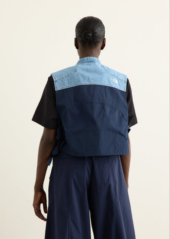 Women's Modular Cropped Denim Vest