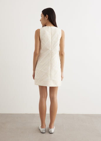 Stripe Taffeta Mini Dress