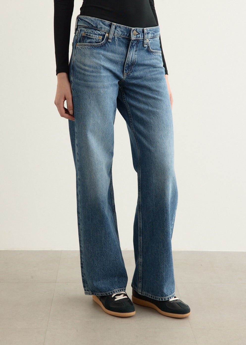 Saige Low Rise Full Relaxed Straight Jeans