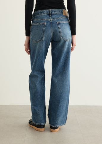 Saige Low Rise Full Relaxed Straight Jeans