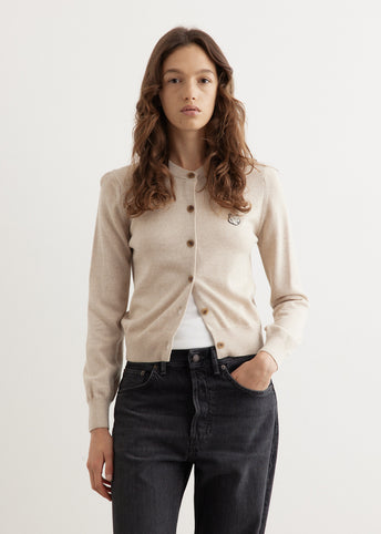 Bold Fox Head Patch Regular Cardigan