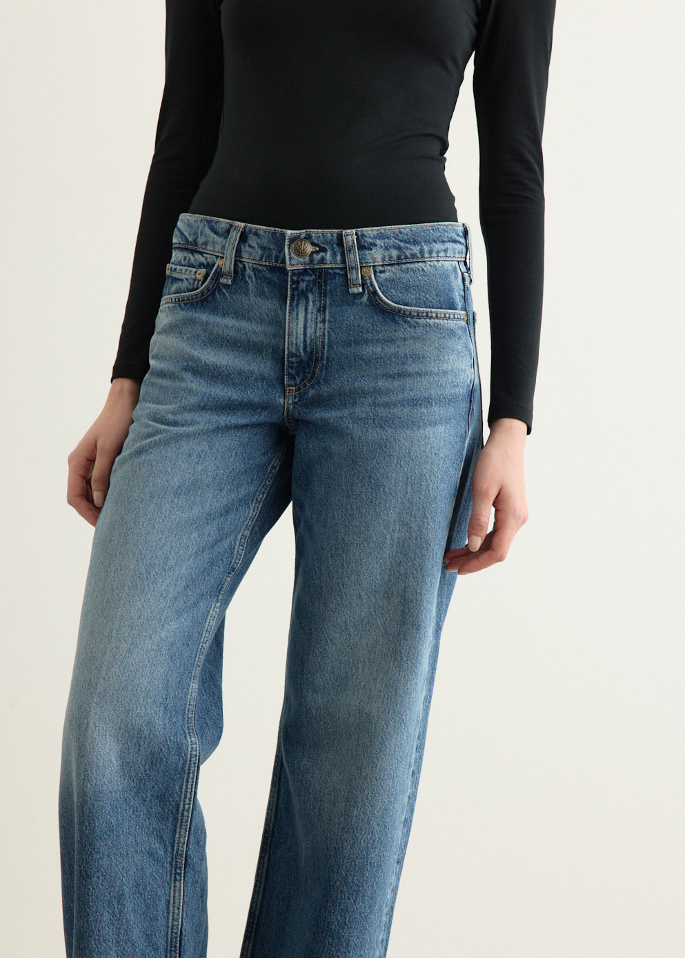 Saige Low Rise Full Relaxed Straight Jeans