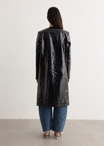 Croco Embossed Coat