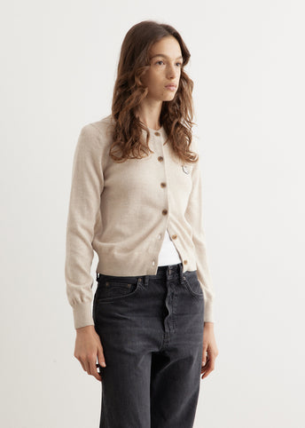 Bold Fox Head Patch Regular Cardigan