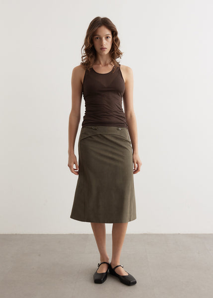 [LOW CLASSIC] / ☆ 24FW SUEDE MERMAID SKIRT / BROWN womens-incu-916_74e5e51a-2f75-