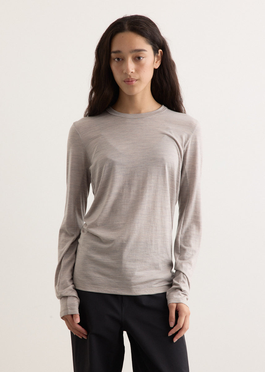 トップス Veilance Frame LS Polo XS Rune Heather Veilance Frame LS Polo XS Rune Heather Arcteryx Frame T