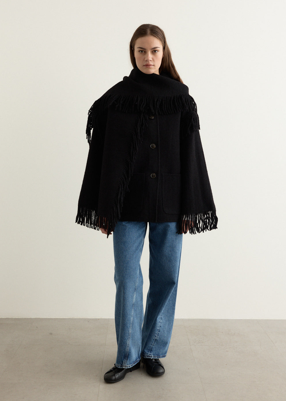 Embroidered Scarf Jacket