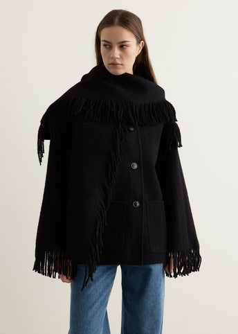 Embroidered Scarf Jacket